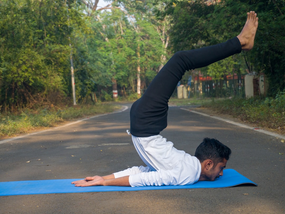 Photo stretching jeans